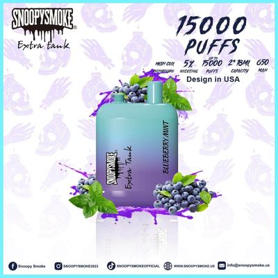 Fruit Flavor USA Vape avec bobine en maille de 1,2 ohm Double 18mL E Liquide 15000 bouffées