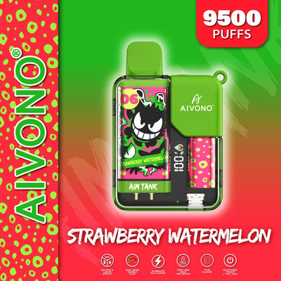 18 ml stylo à vapotage jetable à verrouillage pour enfant affichage couleur 9500 bouffées 10 pièces par boîte