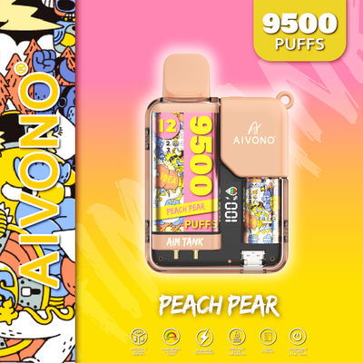 18 ml stylo à vapotage jetable à verrouillage pour enfant affichage couleur 9500 bouffées 10 pièces par boîte