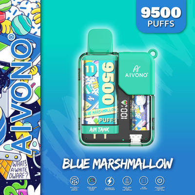 18 ml stylo à vapotage jetable à verrouillage pour enfant affichage couleur 9500 bouffées 10 pièces par boîte